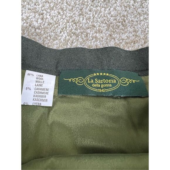 La Sartoria women skirt wool blend green made in Italy size small - Picture 5 of 8